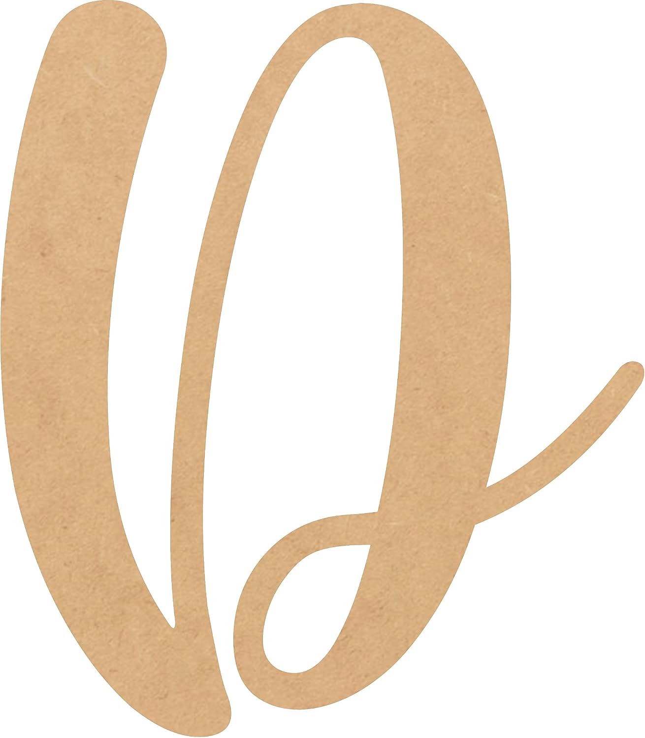 Wood Craft Letter Tall 4 Inch A Wooden Letter Unfinished Craft, Wood Alphabet for Nursery Room Decor, Casking Cream MDF Cutout