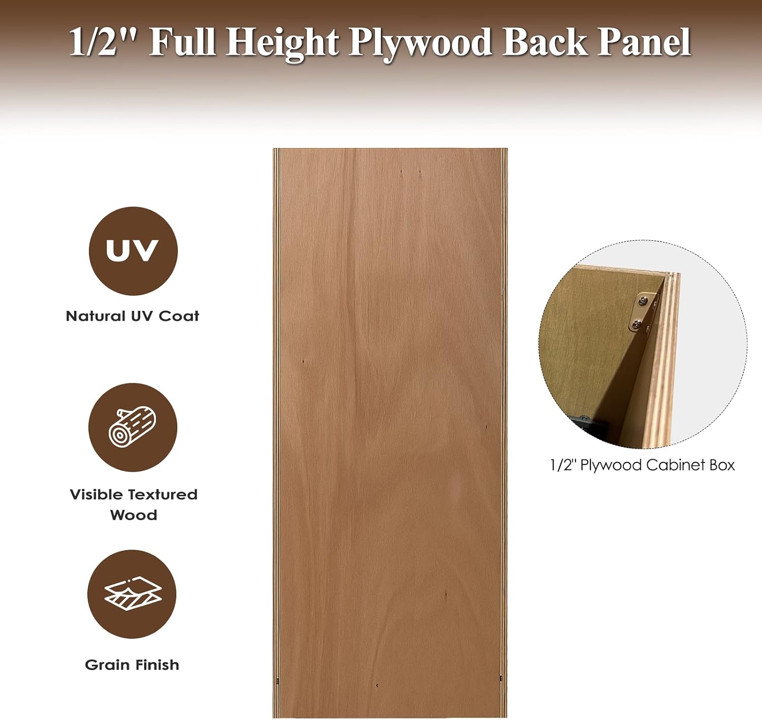Kitchen Wall Cabinet, 15" Bathroom Wall Cabinet, 1 Soft Close Door, 2 Adjustable Shelves, Shaker, Painted, Unassembled for Kitchen, Laundry Room (White Oak and MDF Door, 15"W X 36"H X 12"D)