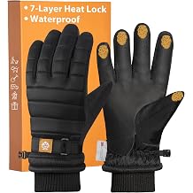RIGWARL Winter Gloves Women Waterproof Snow Gloves for Cold Weather, 3M Thinsulate Ski Gloves Touchscreen with Anti-Slip Palm