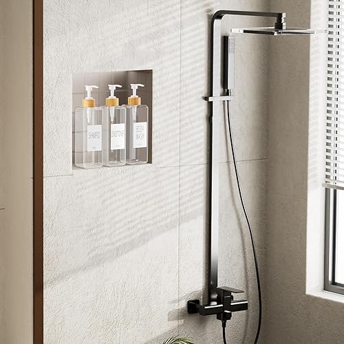 Miniatura 4 de VITVITI Dispensador de champú y acondicionador, dispensador de jabón de ducha recargable de 17 onzas montado en la pared, botellas de ducha de