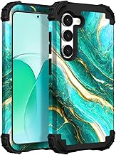 Hocase for Galaxy S23 Plus Case, Shockproof Heavy Duty Protection Soft Silicone Rubber Bumper+Hard Plastic Hybrid Protective Case for Samsung Galaxy S23 Plus (6.6") 2023 - Emerald Green