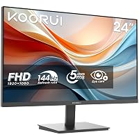 KOORUI Monitor Gaming 24 Pollici VA FHD 144Hz Eye Care Schermo E2412K