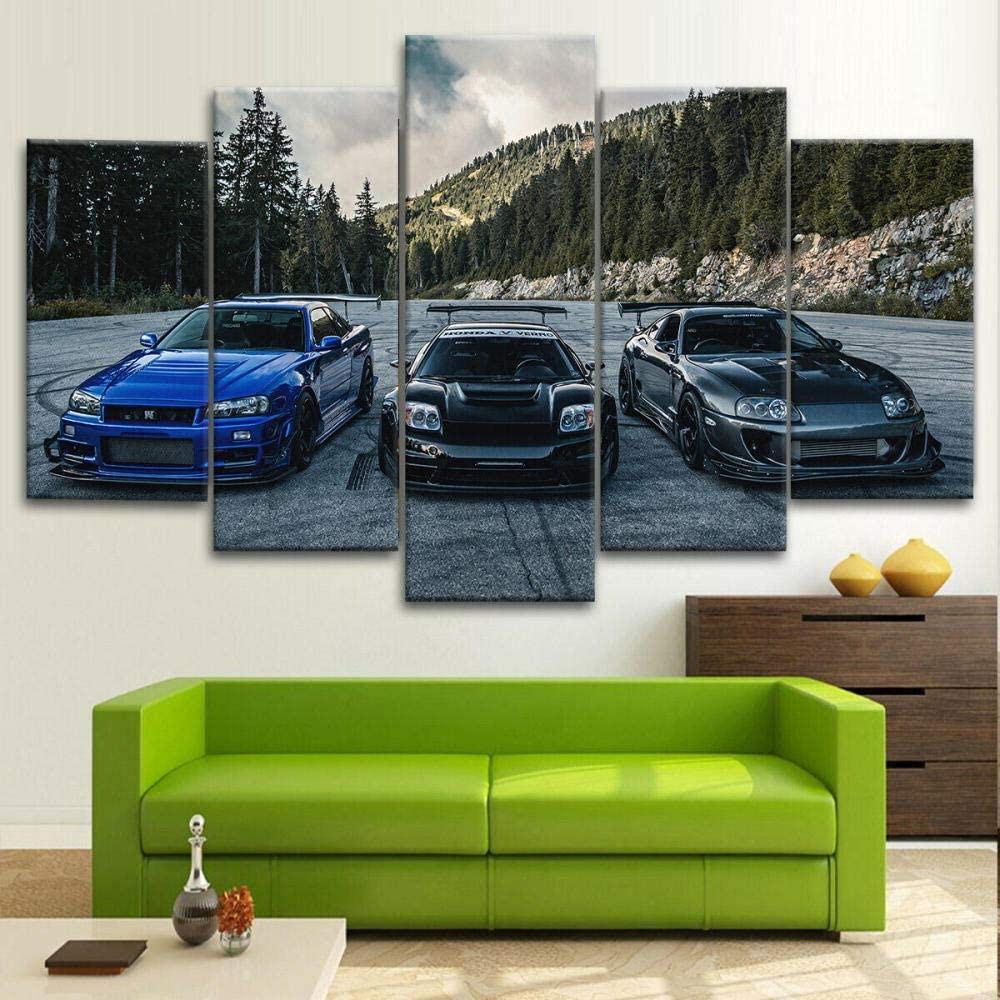 Amazon.com: WYMY Canvas Paintings Wall Art 5 Pieces Frameless JDM