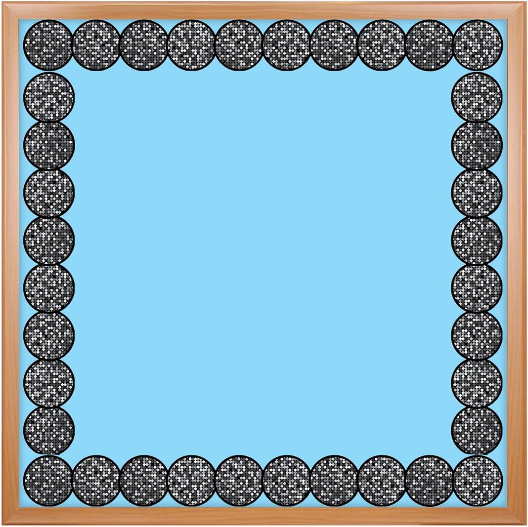 Hygloss Products Bodacious Black Die-Cut Bulletin Board Border – Classroom Decoration – 3 x 36 Inch, 12 Pack