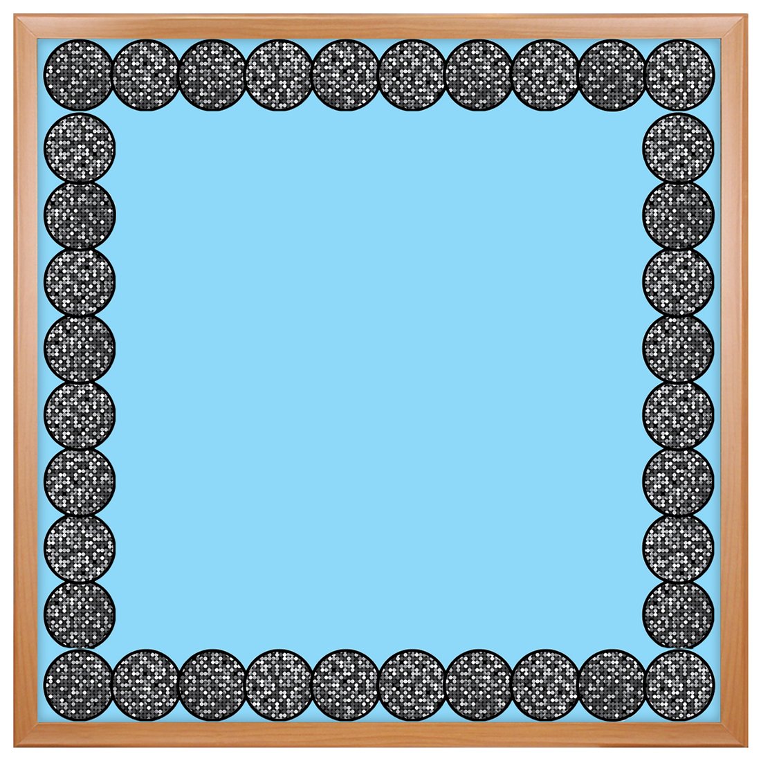 Hygloss Products Bodacious Black Die-Cut Bulletin Board Border – Classroom Decoration – 3 x 36 Inch, 12 Pack