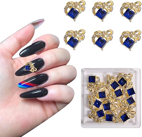 Miniatura 3 de Arte de uñas puntiagudo con diamantes de imitación de cristal grande, gemas rectangulares iridiscentes de diamantes de imitación para manualidades,