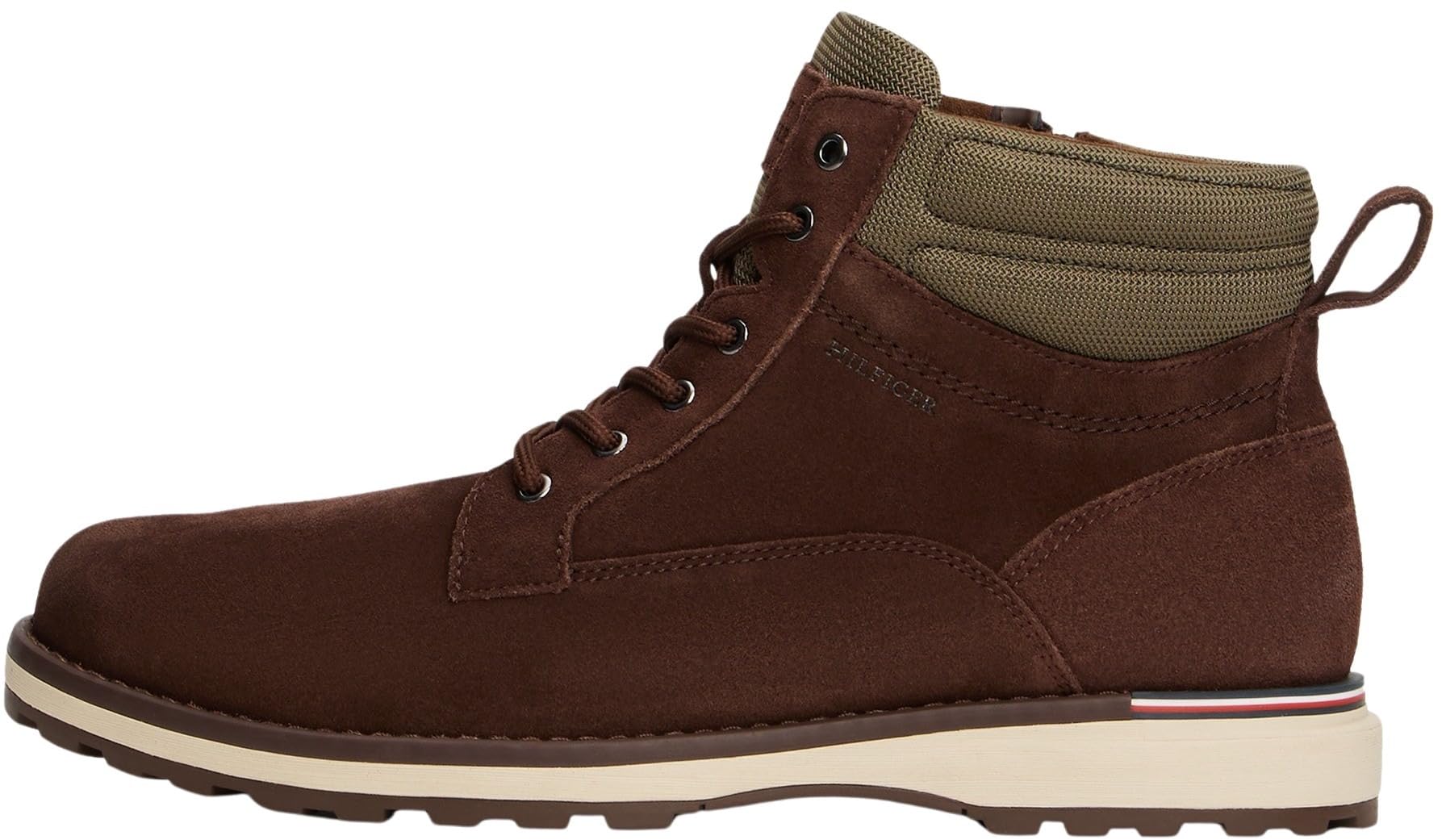 Tommy Hilfiger Men’s Corporate Suede Ankle Boots, Brown (Cocoa), 6.5