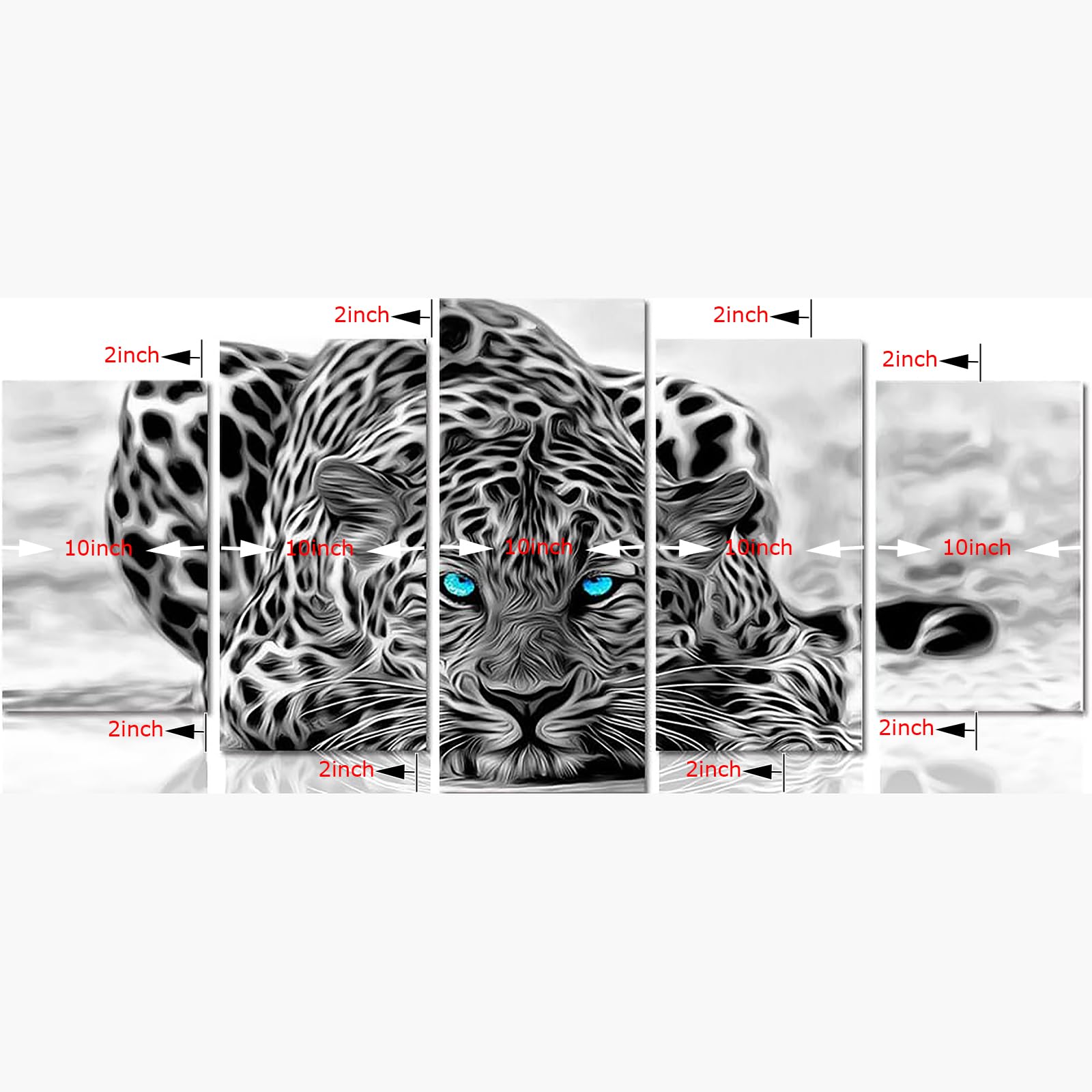 Black and White Animal Canvas Wall ArtAbstract Leopard Canvas Prints with FrameAttractive Leopard Picture DecorativeEasy Hanging OnMore Size Optional 16 10x16x210x20x210x24x1 product thumbnail 6