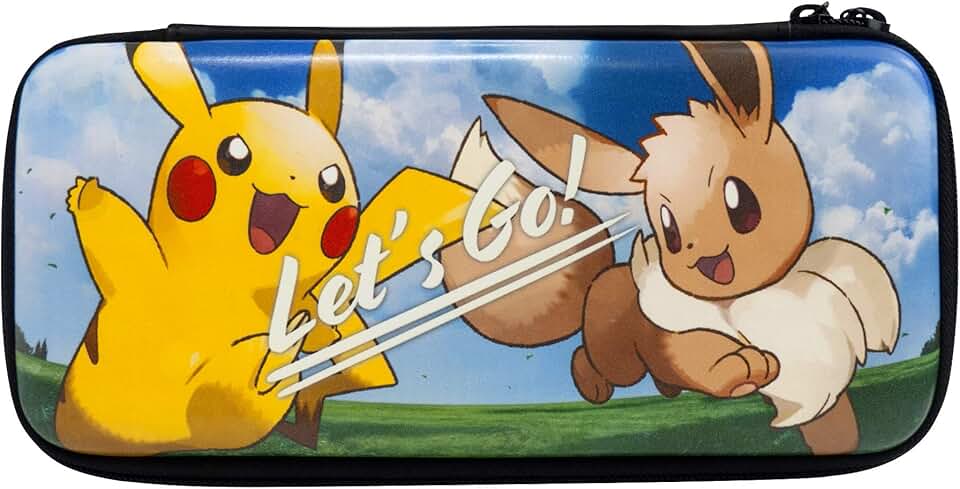 HORI Nintendo Switch Let's Go Pikachu/Eevee Pouch Officially Licensed By Nintendo &amp; Pokemon - Nintendo Switch