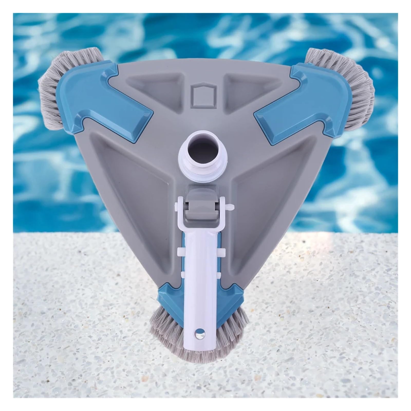 Staubsaugerkopf Dreiecksform Pool Mit Seitenbürste Schwimmreinigungswerkzeug