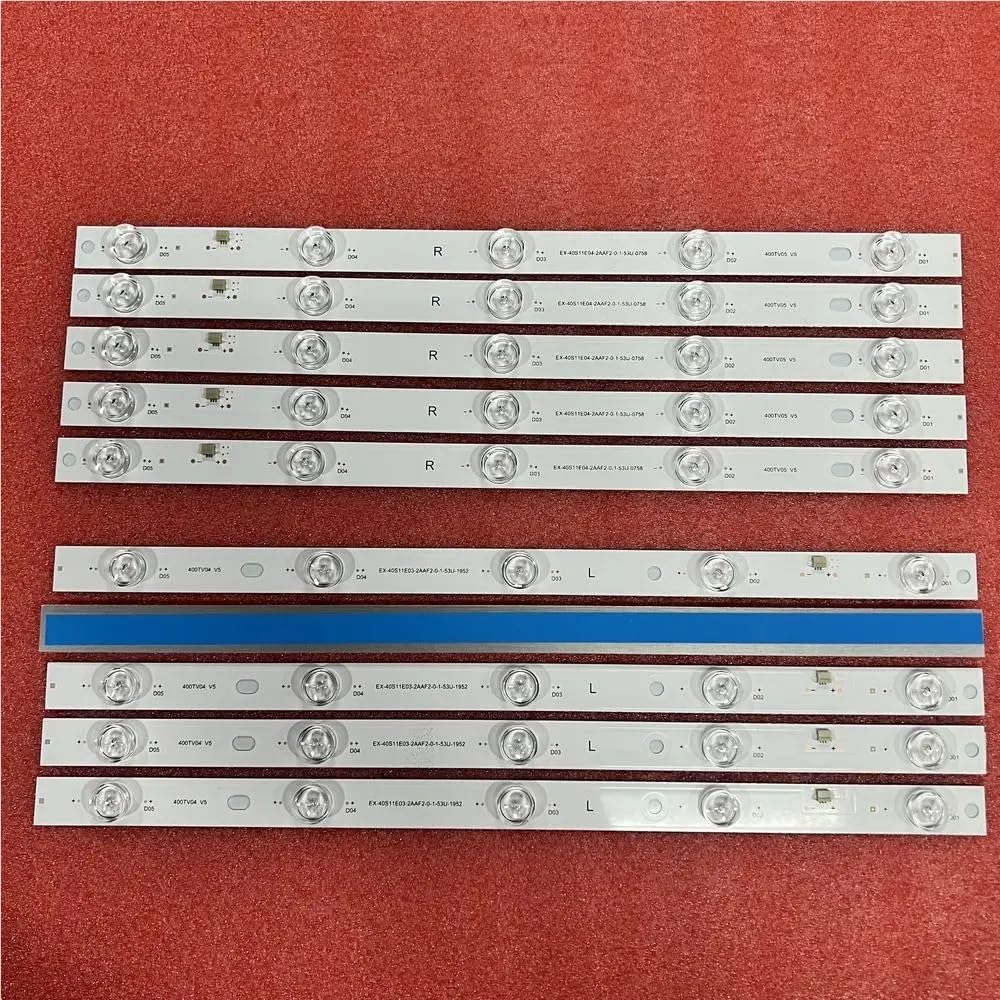 Striscia di retroilluminazione a LED Adatta for Panasonic TX-40AX630B TX-40AX630 TX-40AXR630 TX-40AX630E TX-40AXW634 400TV05 V5 400TV04 V5(Kit 10pcs for 1 TV)
