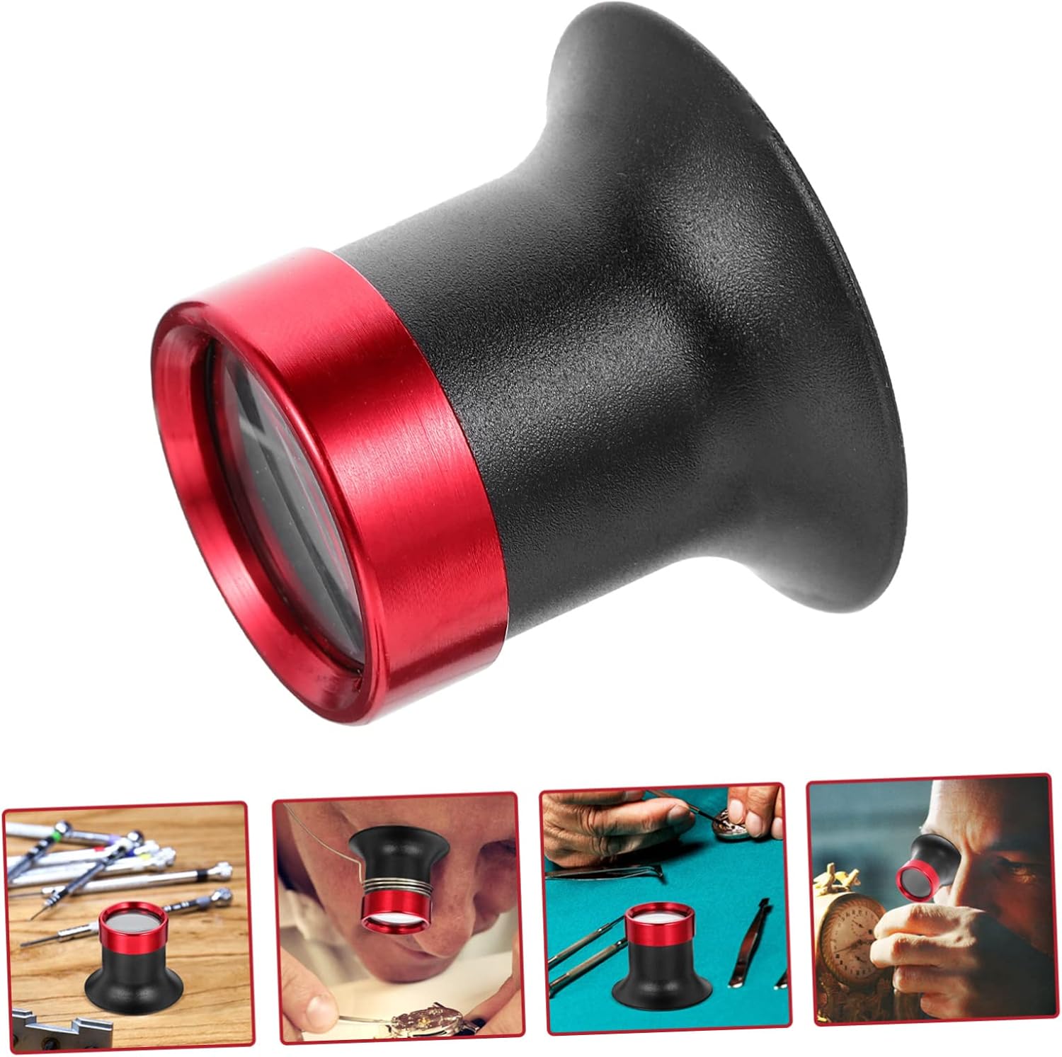 5pcs Jewelers Loupe Magnifier Pocket Design Professional Watch Repair Tool for Jewelry and Stamps Inspection