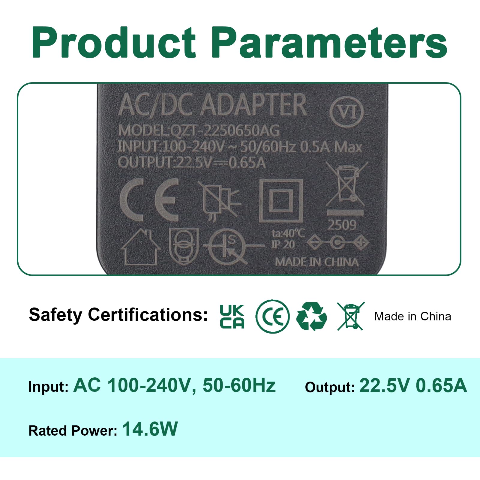 22.5V 0.65A Charger Compatible avec Stihl FSA 45 Débroussailleuses, HSA 45 Taille-haie, BGA 45 Souffleurs à Feuilles, Câble de Charge de Remplacement LK45 14.6W