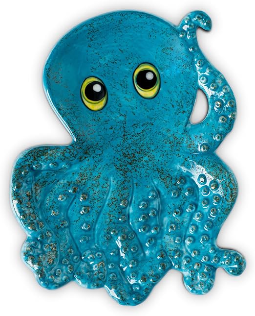 Octopus Spoon Rest For Stove Top Ceramic Spoon Rest For Kitchen Counter Cute Spoon Holder For Stove Blue Utensil Rest For Stove Top