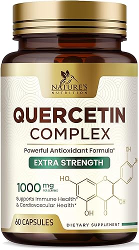 Quercetin Supplement 1000mg - Extra Strength Plant-Based Bioflavonoids - Premium Antioxidant Supports Immune & Respiratory Health - High Absorption
