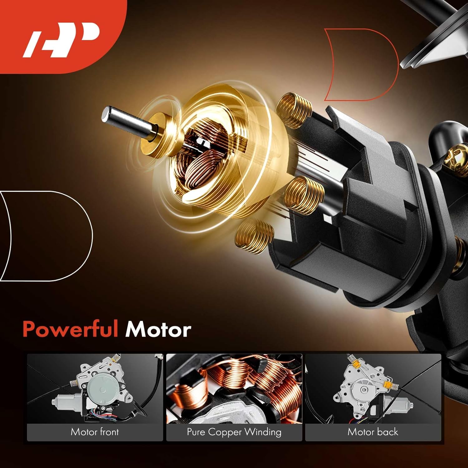 A-Premium Electric Window Regulator with Motor Compatible with Nissan 350Z 2003-2009 Front Passenger Side