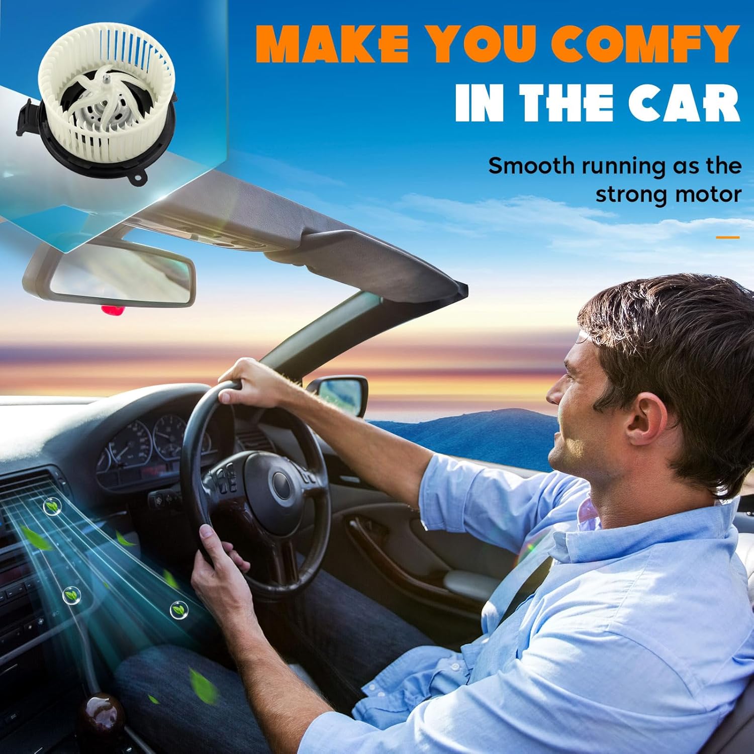 HVAC Heater Blower Motor Fan 700236 Replace for Chevrolet Silverado 1500/2500 HD/ 3500 HD/Traverse, GMC Acadia/Sierra 1500, 2008-2012 Buick Enclave, 2007-2010 Saturn Outlook