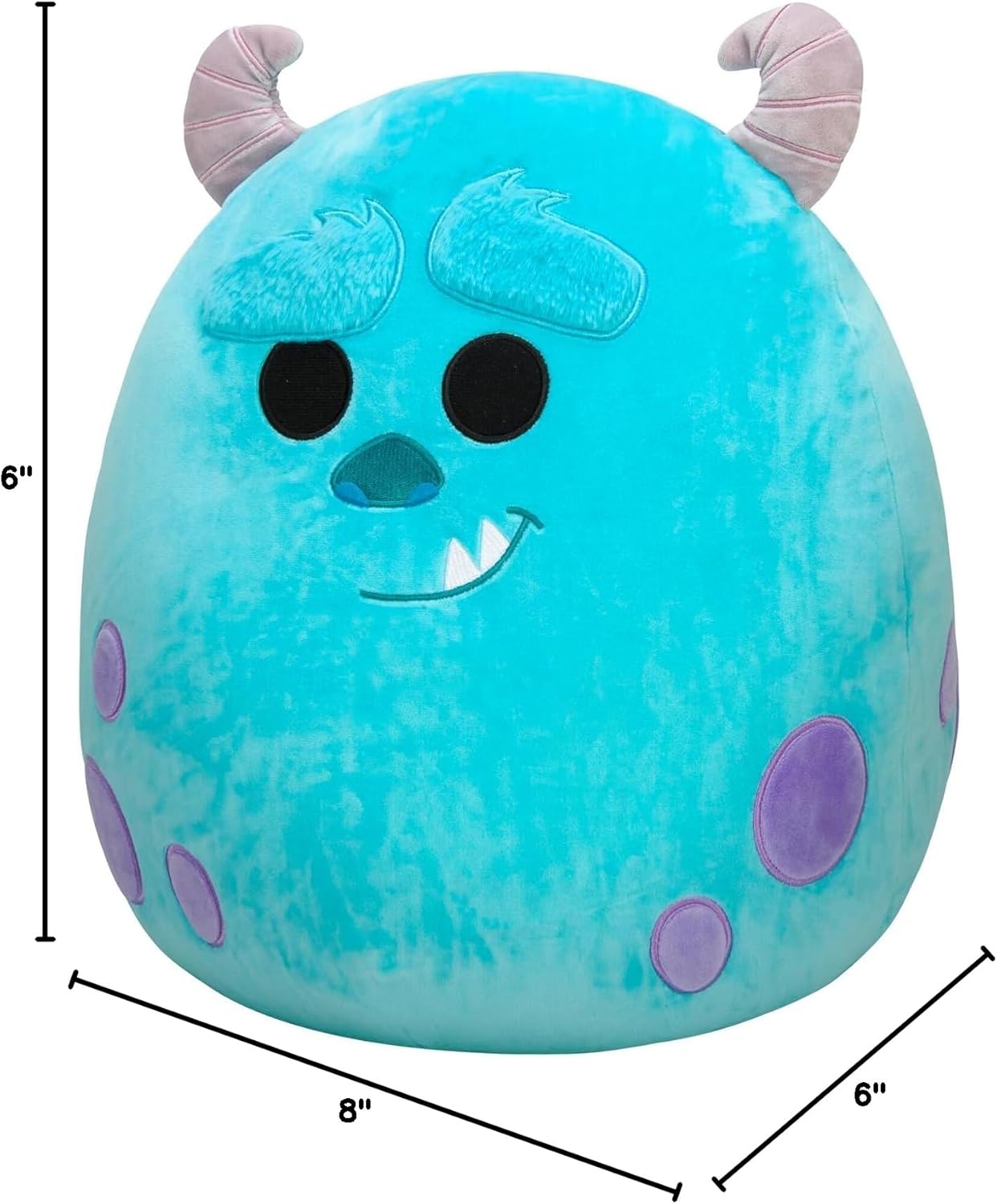 Squishmallow Official Kellytoy Plush 8" - Disney Pixar Monsters Inc Ultrasoft Stuffed Animal Plush Toy (Sulley)
