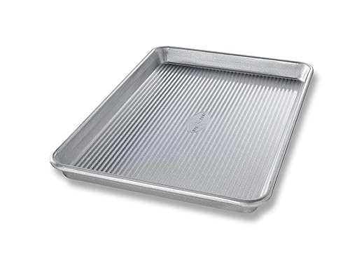 Miniatura 5 de USA Pan Molde antiadherente para pan + bandeja de un cuarto de hoja | Utensilios para hornear de acero aluminizado