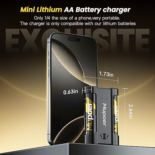 Miniatura 2 de Pilas AA recargables con mini caja, baterías de litio AA de 3600 mWh, 2 unidades de 1.5 V, baterías dobles A recargables de alta capacidad, Pilas