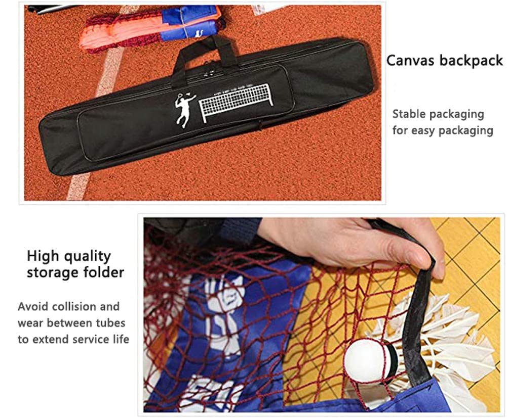 APOE Rete da Tennis Badminton Pallavolo Portatile per Giardino, Pieghevole e Regolabile, Rete da Badminton con Supporto per Sport All'aperto e Indoor Spiaggia, 3m-6m