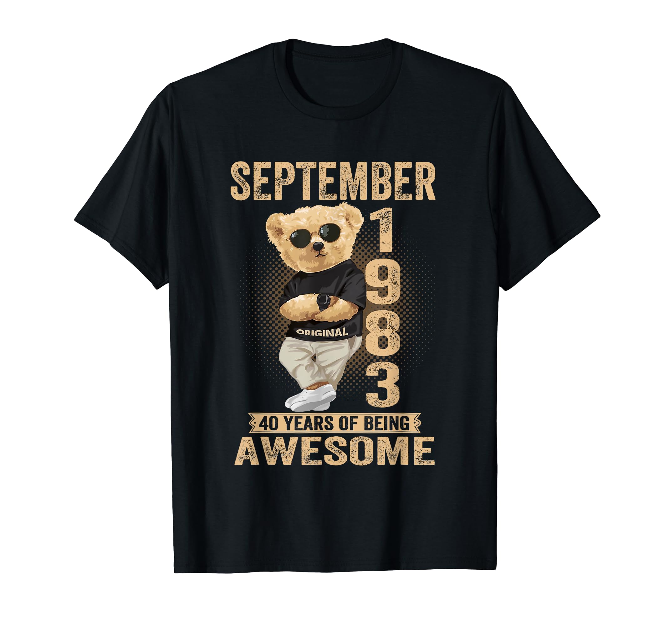 September 1983 40th Birthday 2023 40 Years Of Being Awesome T-Shirt