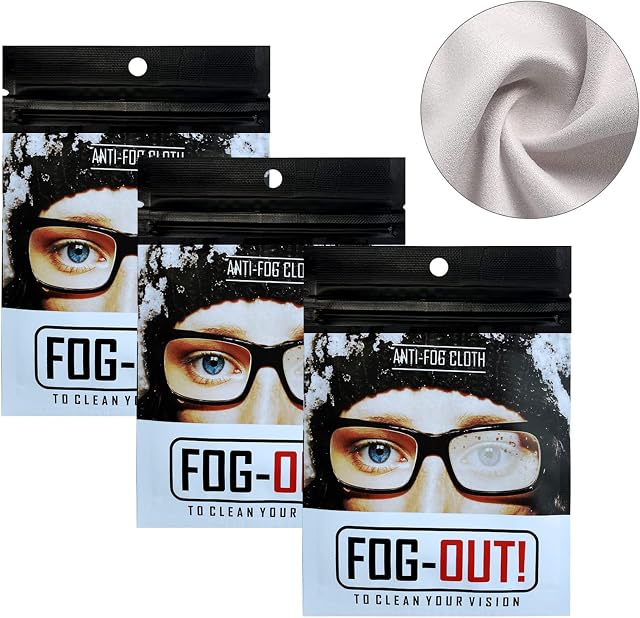 3 Pack Anti Fog Wipes for Eyeglasses, Reusable No Fog Glasses Lens Wipes for Glasses Cleaning Cloths for All Kinds of Lenses, Spectacle, Screen Cleaner Can Be Reused 400 Times