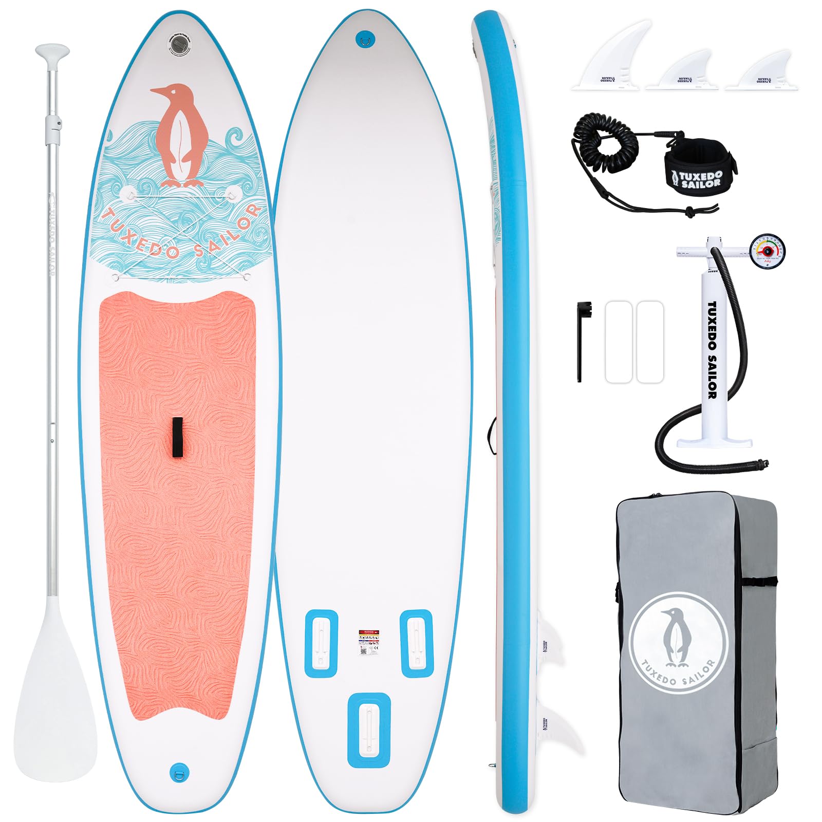 Tuxedo Sailor SUP Gonfiabile Adulti 320 cm Stand Up Paddle Board, Tavola da SUP Paddle Board con Accessori, Tavola Gonfiabile 2 Posti