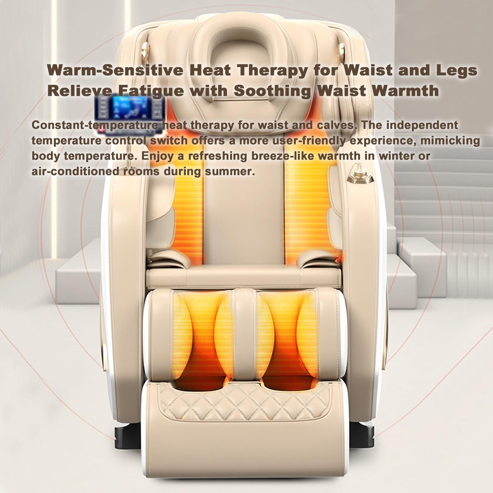 Sillón De Masaje Compacto, con Funcionamiento Silencioso Y Tapicería Transpirable, Diseñado Específicamente para Espacios Reducidos.(Noir)