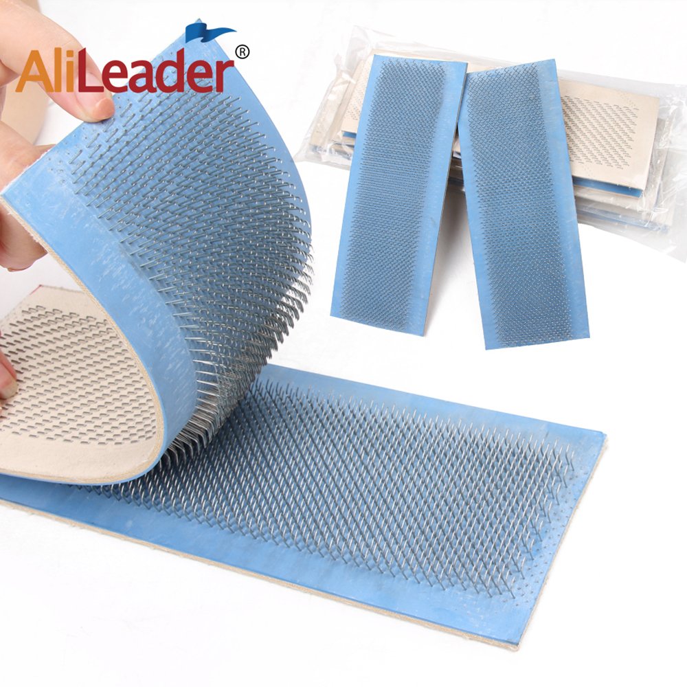 Alileader Hair Holder Drawing Mat For Bulk Hair Extension Professional Hackle Styling Tools Making Lace Wig Tools Drawing Card With Needles 24cm x 9cm