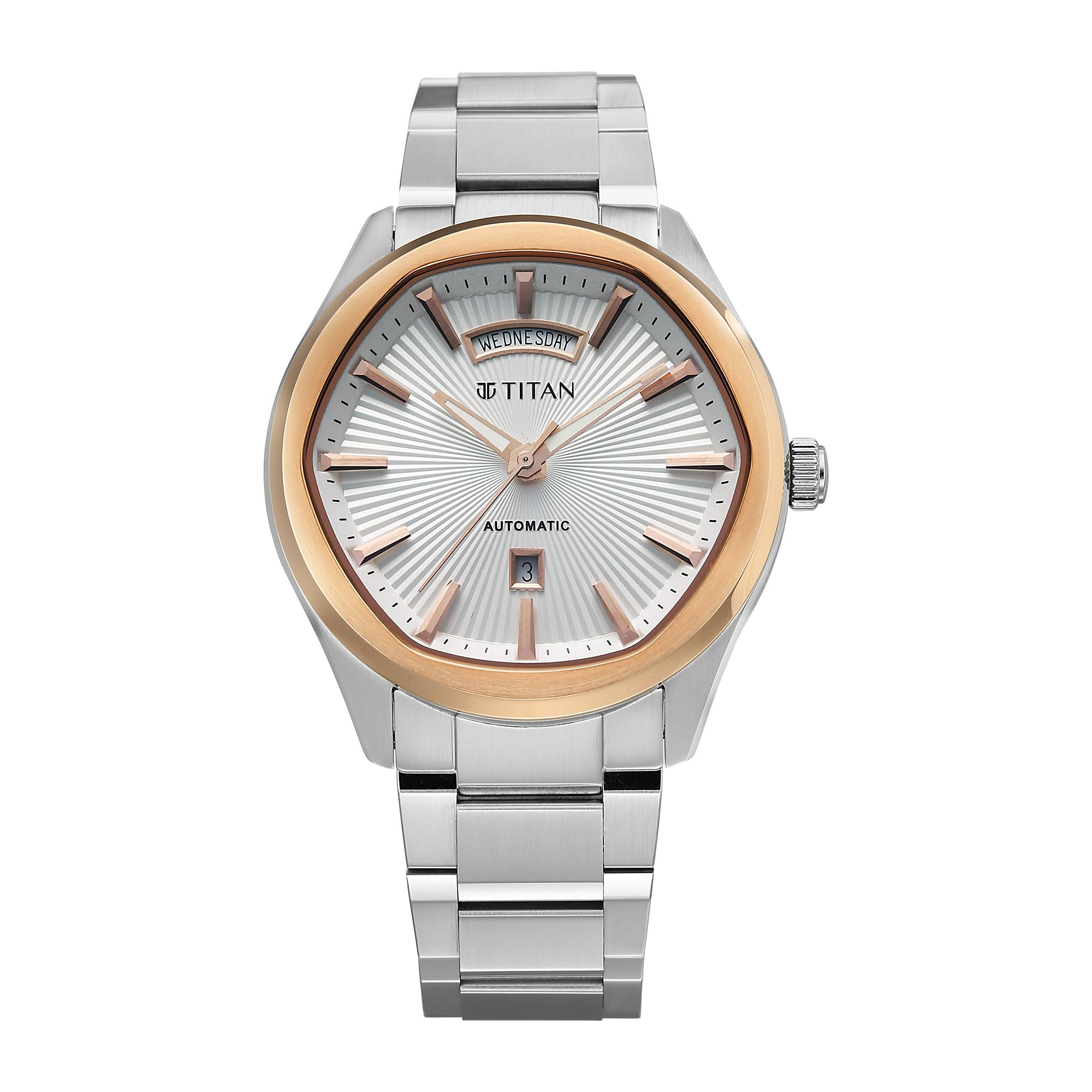 Astral Concealed Automatic Analog with Silver White Dial Stainless Steel Strap Watch for Men - 90209KM01-image-47