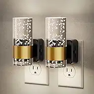 JandCase Night Light, Night Lights Plug into Wall, 2 Pack Dimmable LED Night Light with Adjustable Brightness, Automatic Night Lights Plug in with Auto Light Sensor, 5000K for Bathroom Hallway Decor