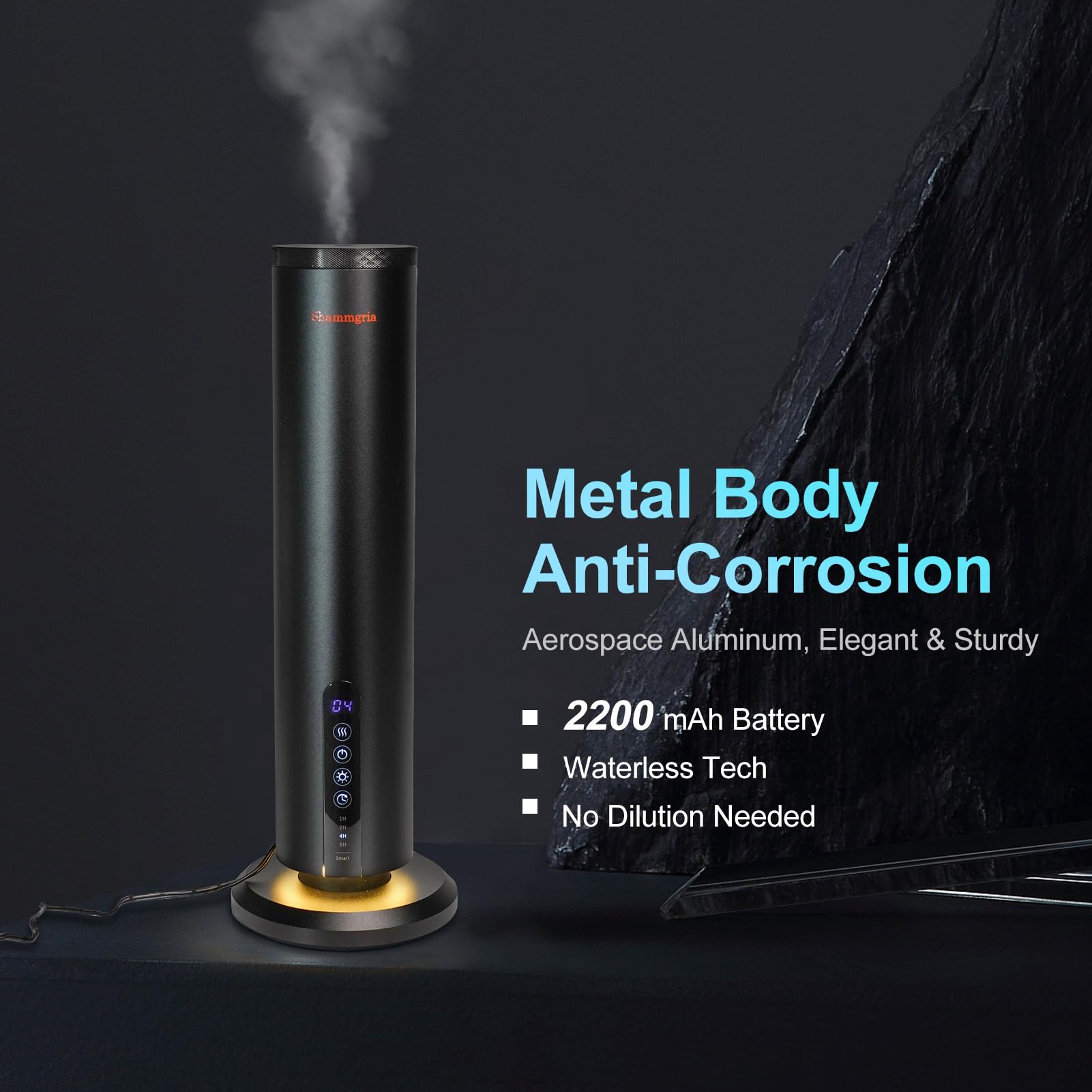 Difusor de aire Bluetooth sin agua, difusor de aromaterapia de aceites esenciales con temporizador, cobertura de 1200 pies cuadrados, apto para el hogar, oficina, dormitorio y spa