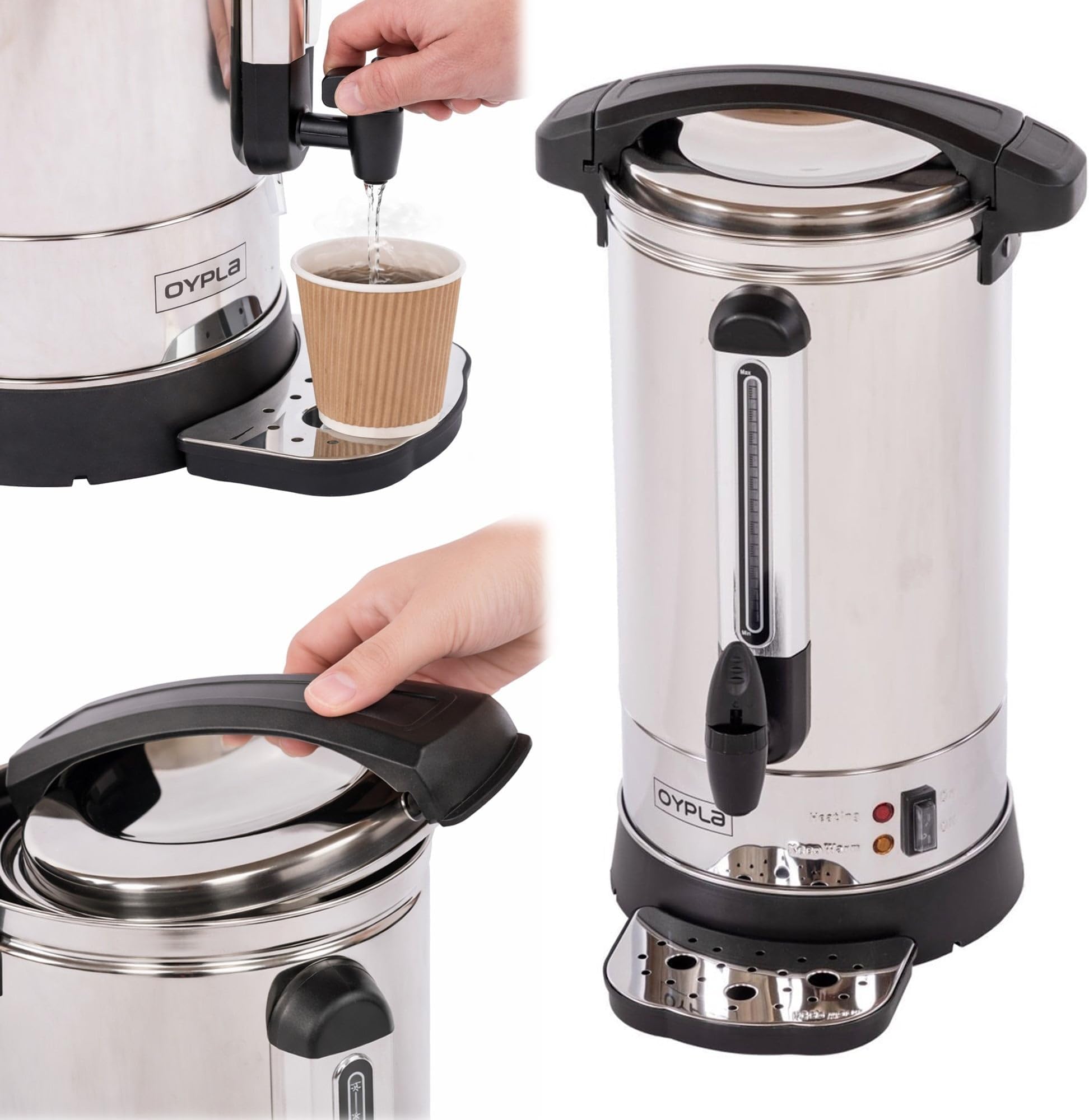 Oypla Electrical 8L Catering Hot Water Boiler Tea Urn Coffee