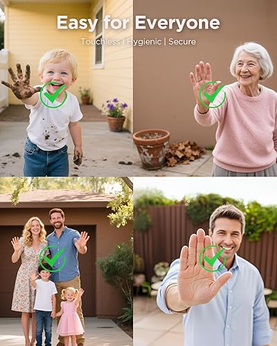 Miniatura 3 de TCL Cerradura inteligente D2 Pro, entrada sin llave de reconocimiento de vena de palma con timbre integrado, control de aplicación, bloqueo