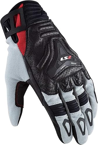 LS2 Cascos Hombre All Terrain Guante RojoGris - Grande