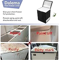 Vista 5 de Cubiertas para Congelador Profundo para Exteriores, Cubierta Resistente 600D Duradera para Congelador de Pecho Impermeable, Cubiertas de Congelador