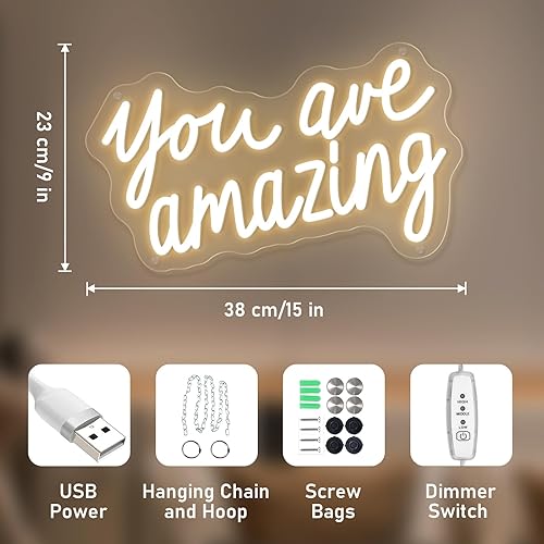 Vista 12 de Letrero de neón personalizado, letrero de neón LED personalizable para decoración de pared de dormitorio, letrero de nombre de neón regulable