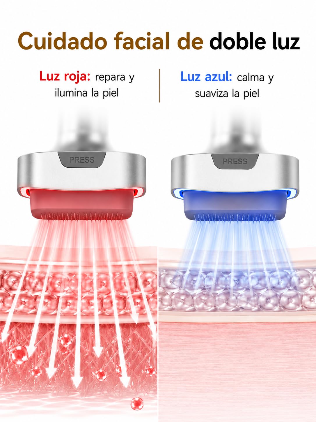 Biopen Bio6 Derma Stamp - Rodillo eléctrico 4 en 1 para tratamiento de la pérdida de cabello en la cabeza, antienvejecimiento, estiramiento de la piel, aclarado, imperfecciones, tratamiento de la