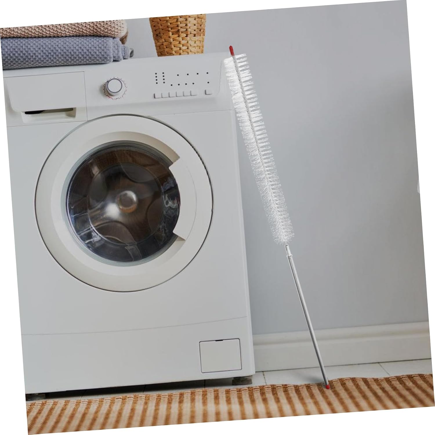 Handle Washing Machine Brush for Lint Removal Non-Abrasive Soft Bristles for Pulsator Drum Washers Essential Cleaning Tool for Home Use
