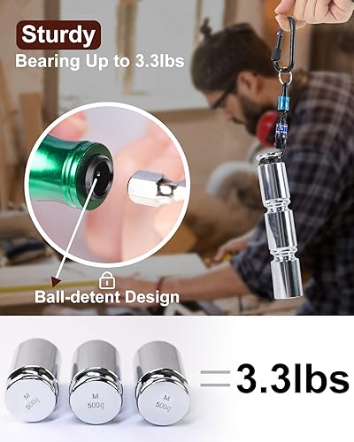 Miniatura 3 de katerk 6 unidades de 14 de pulgada con vástago hexagonal de aleación de aluminio para destornillador, 8 juegos, barra de extensión ligera de cambio