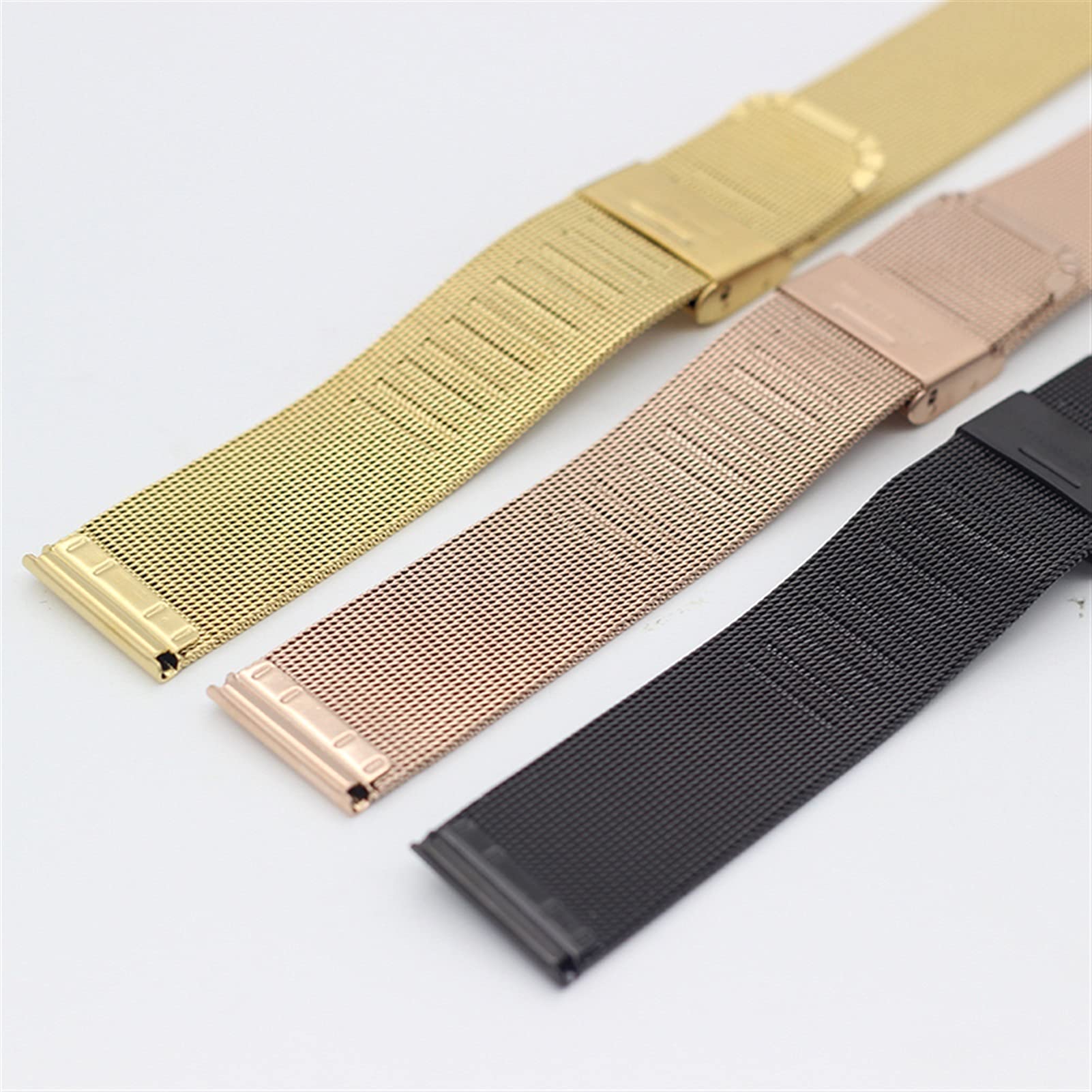 Uhrenarmband Schnellverschluss 22 mm 20 mm Metall-Edelstahlarmband Mesh-Armband Metallzubehör