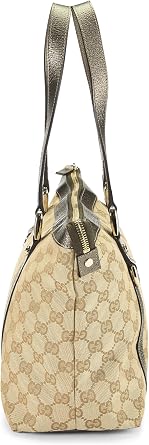 Pre-loved Original GG Canvas Abbey Zip Tote, Silver
