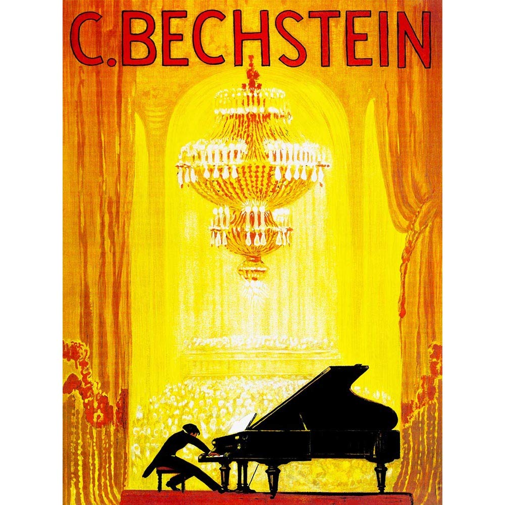 Wee Blue Coo Music Concert Advert Bechstein Piano Pianist Opera House Art Print Poster Wall Decor 12X16 Inch