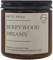 Vista 17 de Macarrón de Almendra Velas Perfumadas Arctic Wicks de Coco y Cera de Abeja Vela de Ámbar No Tóxica de 16oz para Decoración de Otoño