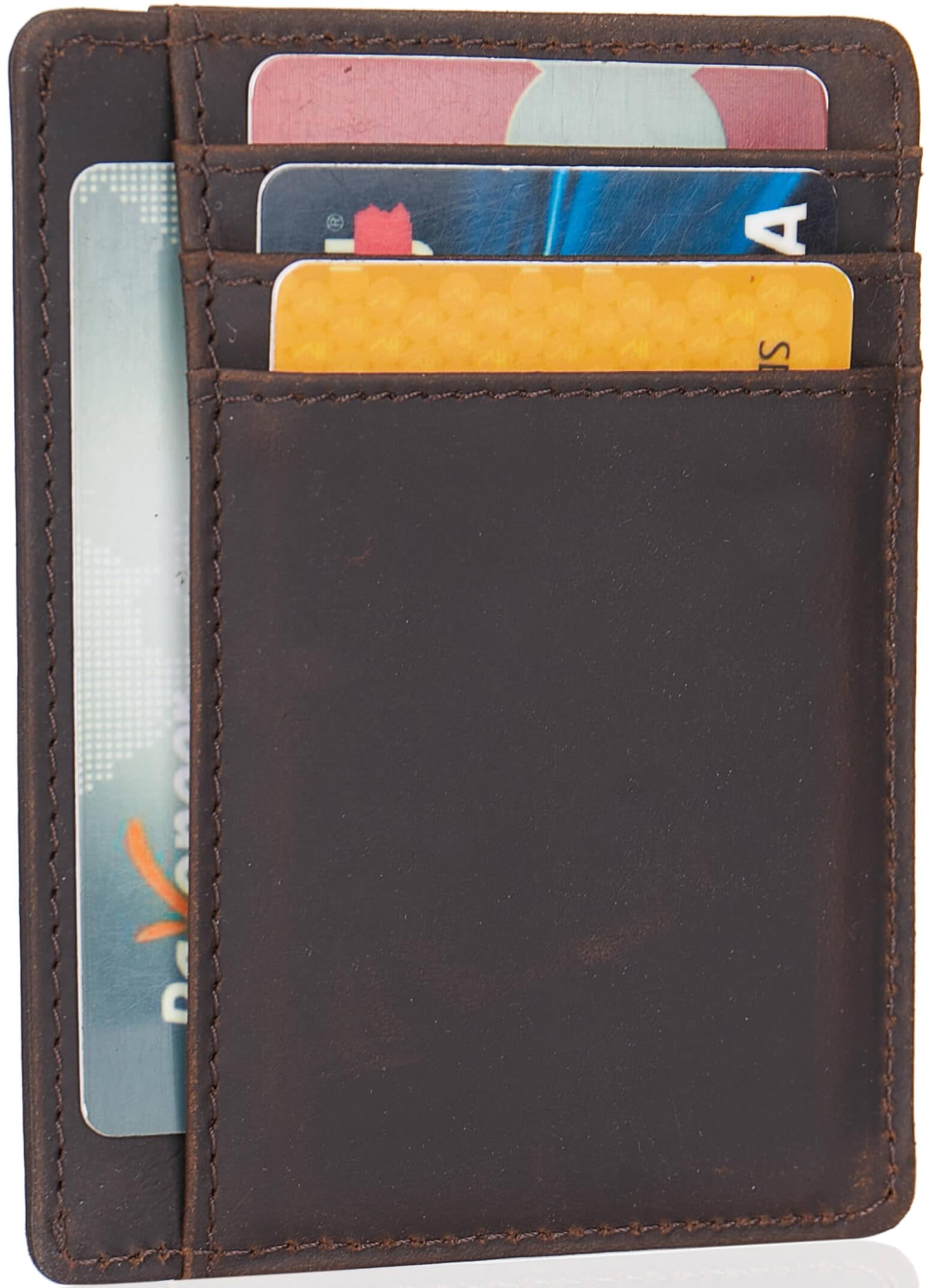 Small RFID Blocking Minimalist Slim Credit Card Holder Pocket Wallets for Men Women