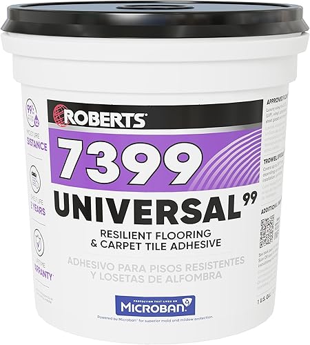 ROBERTS 7399 Universal+ - Adhesivo resistente para suelos y alfombras, 1 galón.