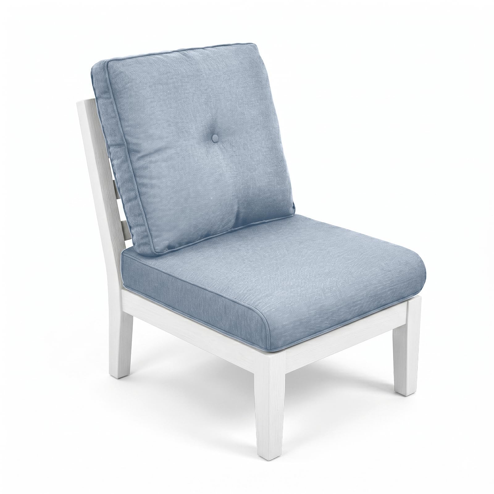 Outdoor Chair Cushions-Patio Chair Cushions Set with Removable Cover 22 X 24 Inch Outdoor Cushions for Patio Furniture Chair Sofa Couch-Baby Blue