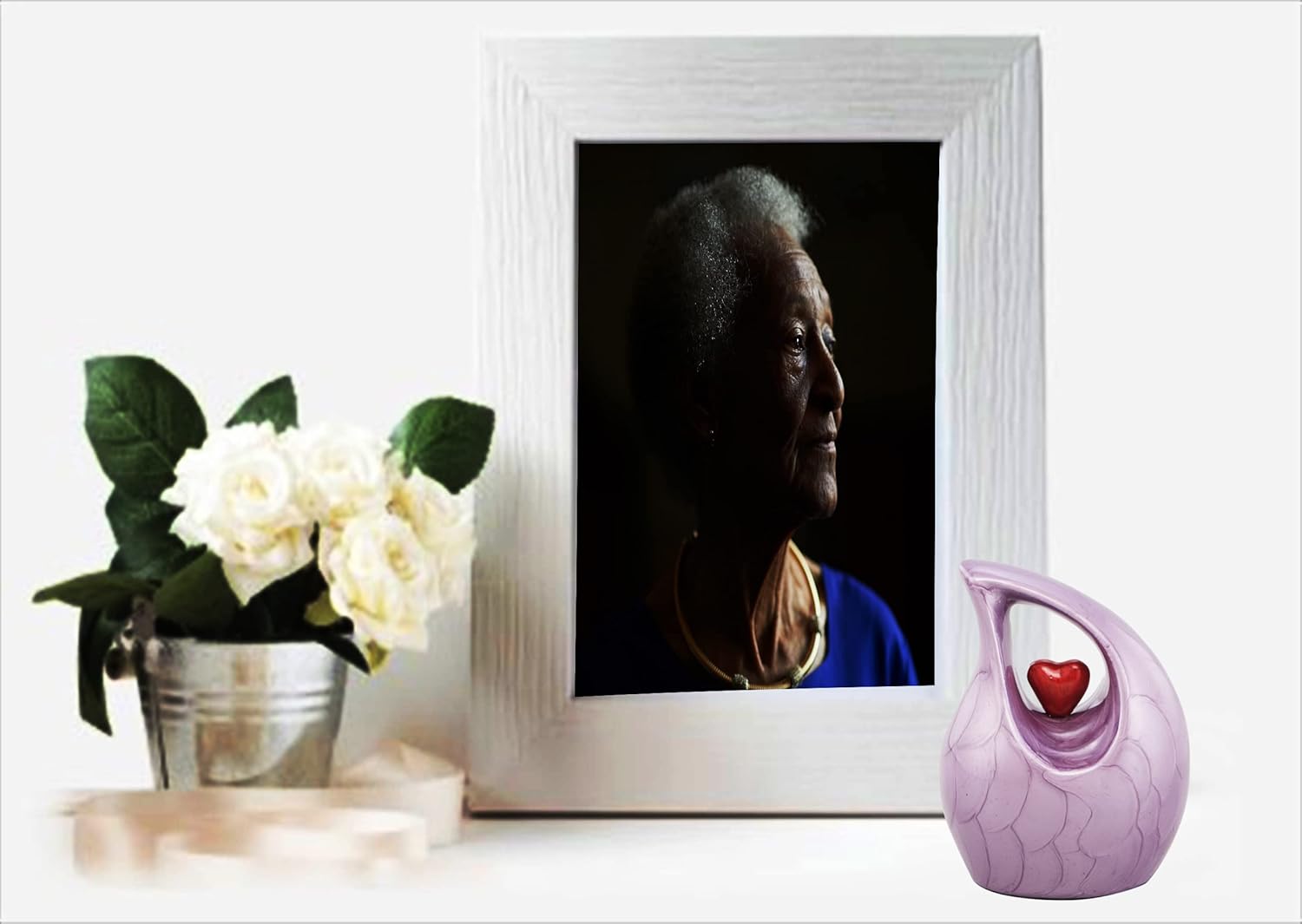 Customize Keepsake Urn for Human Ashes – Heart Design Memorial Urn, Small Cremation Urn, Funeral Urn for Women & Men, Home Display or Burial (Customize, Keepsake 1)