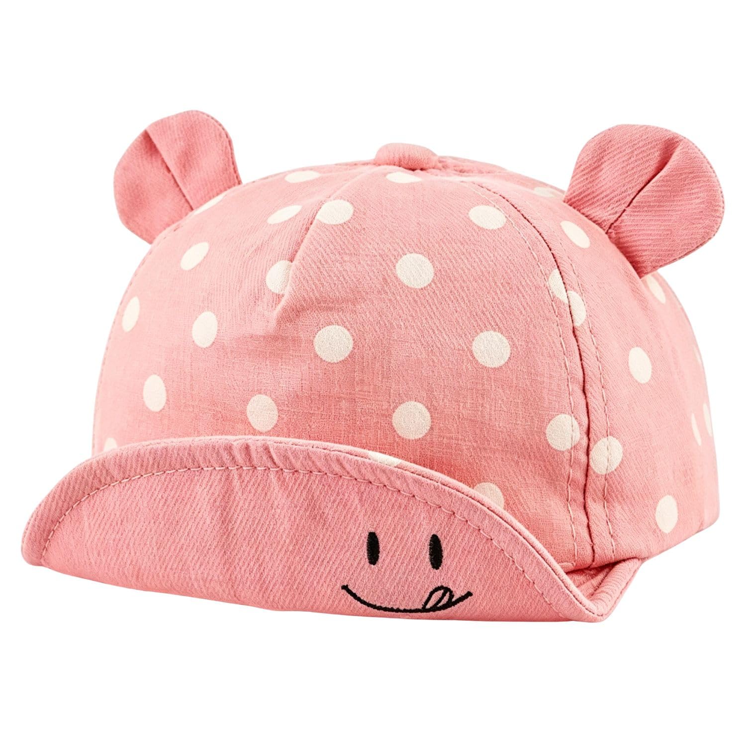flavizo Pink Baby Cap, Soft Cotton Hat for Kids Girls Windproof Summer Cap | for Baby 3-12 Month | Breathable & Soft | Cute Pig Design | Sun Protection | Gift Ready-picture-24
